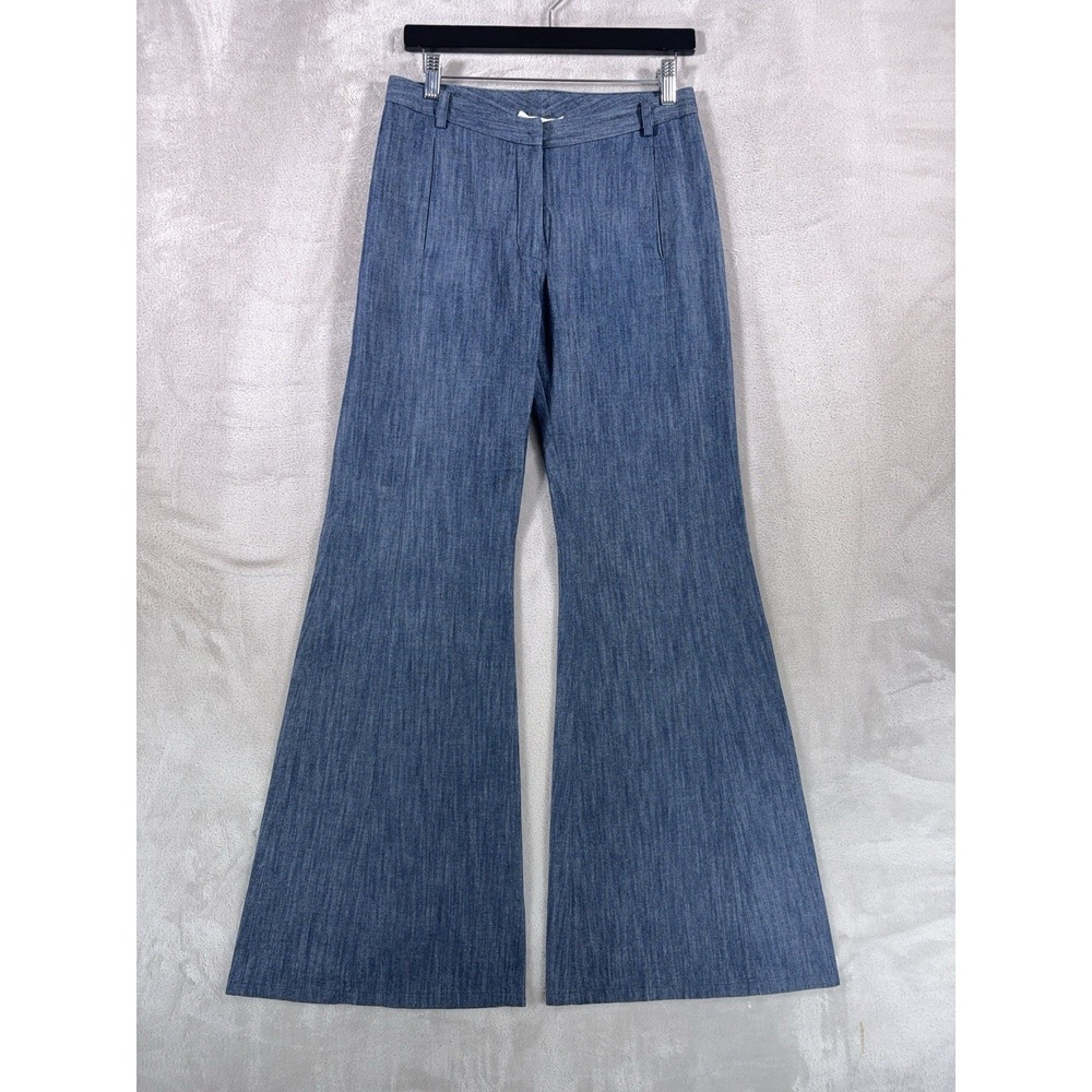 Alexis Wide Leg Jeans Womens XS Blue High Rise Flare Dress Pants Casual